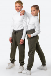 Детские брюки из футера с микроначесом Happy Fox
