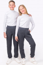 Теплые детские брюки из футера с начесом Happy Fox