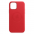Кожаный чехол Leather Case MagSafe для iPhone 12 Mini (Красный)