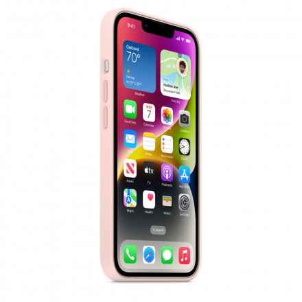 Силиконовый чехол MagSafe для iPhone 14 - Chalk Pink (MPRX3ZM/A)