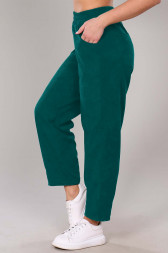 Женские вельветовые брюки классического кроя с высокой посадкой Love by Lana